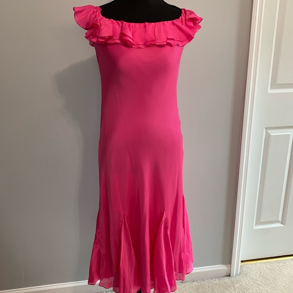 NWT Elegant Pink Ruffle Dress - Picture 15 of 15